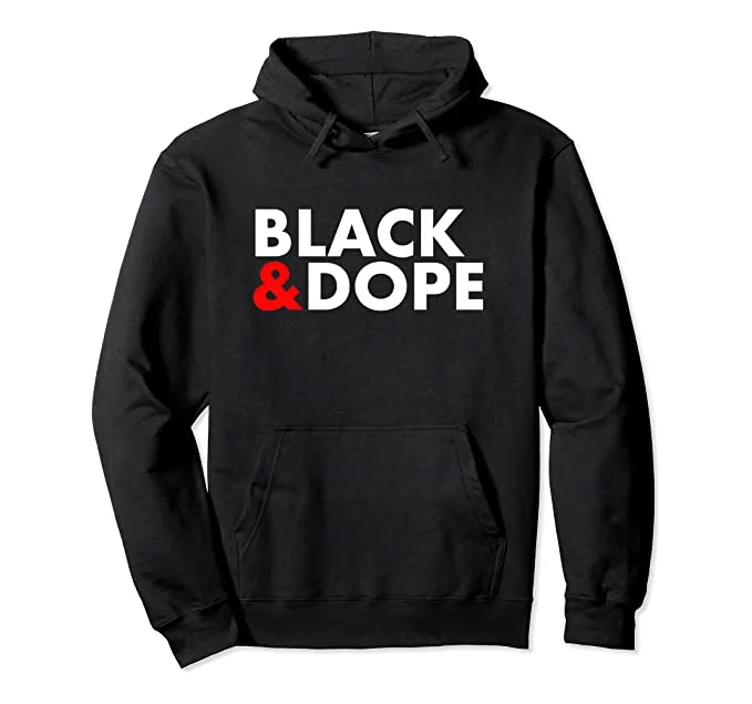 Black and Dope Hoodie Hoodie with Elastic Waist Stretchable Comfortable