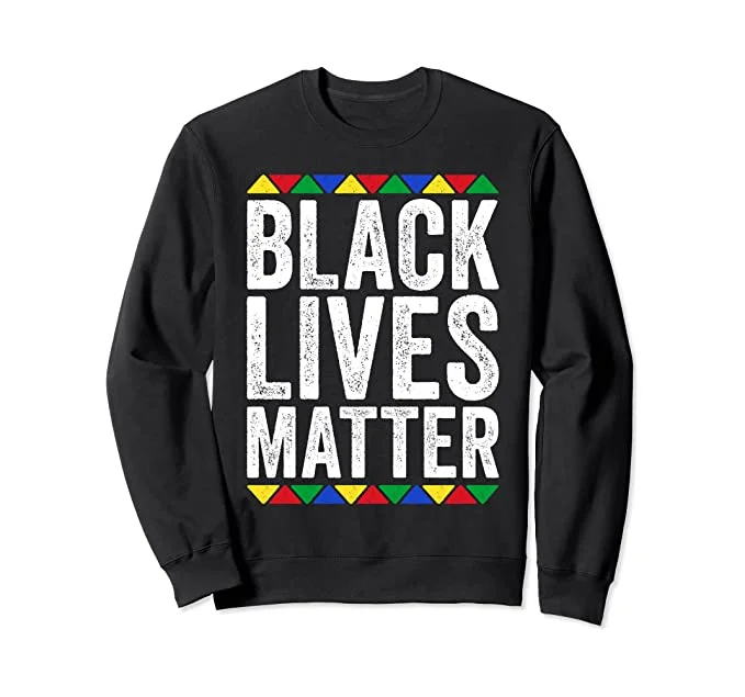 Black Lives Matter Sweatshirt Hoodie with V-Neck Classic Versatile
