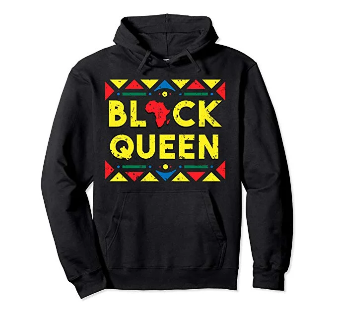Black Queen Hoodie Hoodie with Hood Adjustable Protection