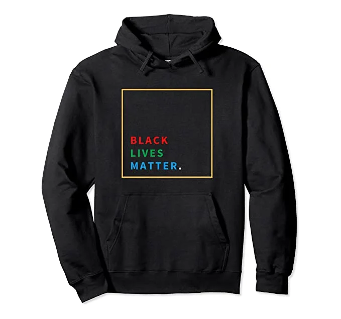 BLM One Love Hoodie Hoodie with Mock Neck Collared Structured