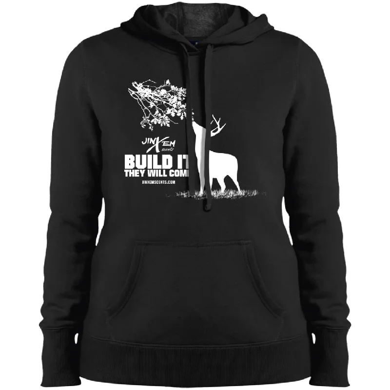 Build it they will come Ladies' Pullover Hooded Sweatshirt Hoodie with Hidden Zipper Minimalist Clean Build it they will come Ladies' Pullover Hooded Sweatshirt Hoodie with Hidden Zipper Minimalist Clean