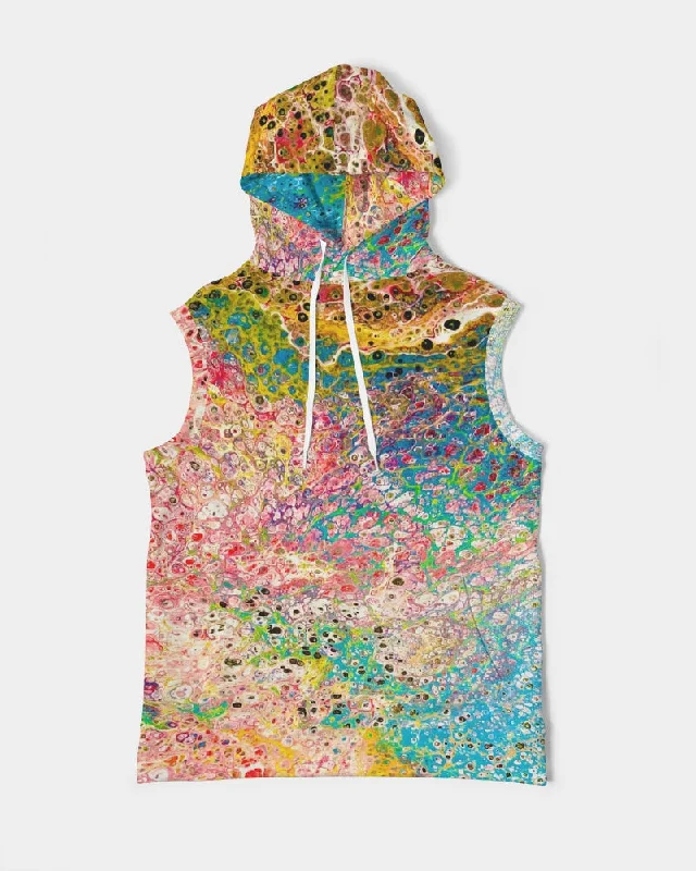 CALYPSO PRIDE Men's/Unisex Sleeveless Hoodie Hoodie with Hem Fringe Bohemian Relaxed CALYPSO PRIDE Men's/Unisex Sleeveless Hoodie Hoodie with Hem Fringe Bohemian Relaxed
