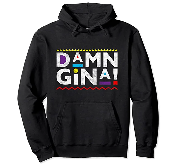 Damn Gina Hoodie Hoodie with Illustration Artistic Creative