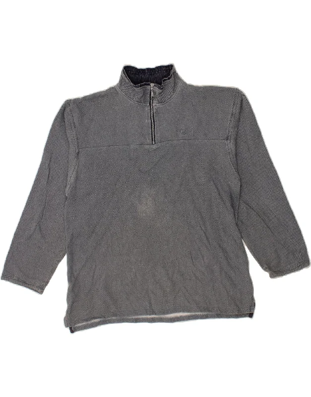 FAT FACE Mens Zip Neck Sweatshirt Jumper Medium Grey Cotton Hoodie with Batwing Sleeves Loose Dramatic FAT FACE Mens Zip Neck Sweatshirt Jumper Medium Grey Cotton Hoodie with Batwing Sleeves Loose Dramatic