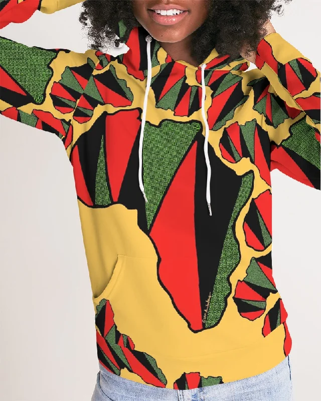 THE REAL RBG: RED BLACK & GREEN Women's Hoodie Hoodie with Exposed Zipper Edgy Industrial THE REAL RBG: RED BLACK & GREEN Women's Hoodie Hoodie with Exposed Zipper Edgy Industrial