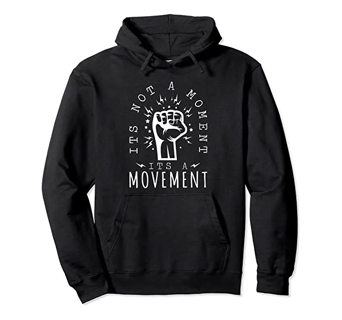 It's A Movement Hoodie Hoodie with Hem Frayed Vintage Worn