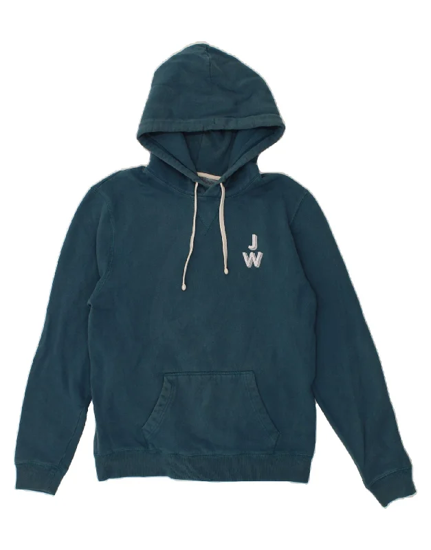 JACK WILLS Mens Graphic Hoodie Jumper Large Blue Cotton Hoodie with Mock Neck Collared Structured JACK WILLS Mens Graphic Hoodie Jumper Large Blue Cotton Hoodie with Mock Neck Collared Structured