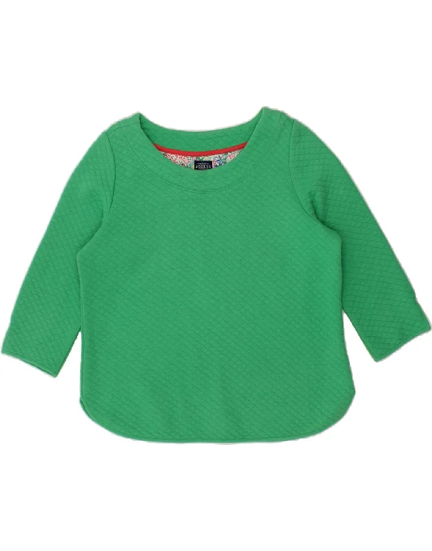 JOULES Womens 3/4 Sleeve Sweatshirt Jumper UK 18 XL Green Cotton Hoodie with Reflective Safety Nightwear JOULES Womens 3/4 Sleeve Sweatshirt Jumper UK 18 XL Green Cotton Hoodie with Reflective Safety Nightwear
