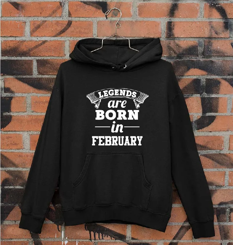 Legends are Born in February Unisex Hoodie for Men/Women Hoodie with Side Slits Relaxed Casual Legends are Born in February Unisex Hoodie for Men/Women Hoodie with Side Slits Relaxed Casual