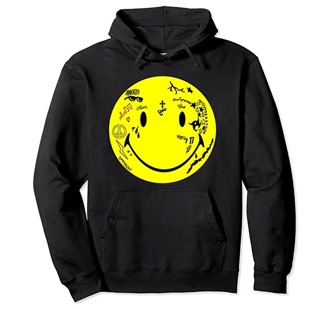 Lil Wayne Tattoo Smiley Hoodie Hoodie with Hem Ribbing Snug Secure