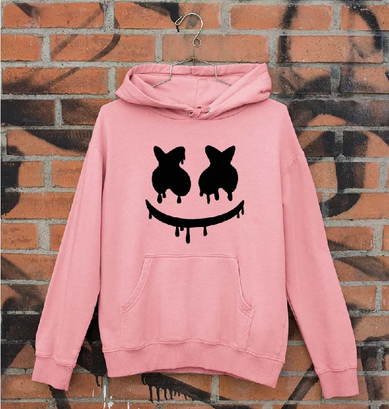 Marshmello Unisex Hoodie for Men/Women Hoodie with Snap Buttons Easy Quick