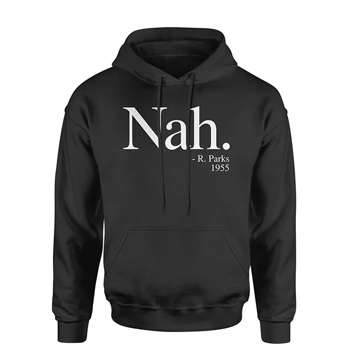 Nah Hoodie Hoodie with Button Placket Classic Preppy