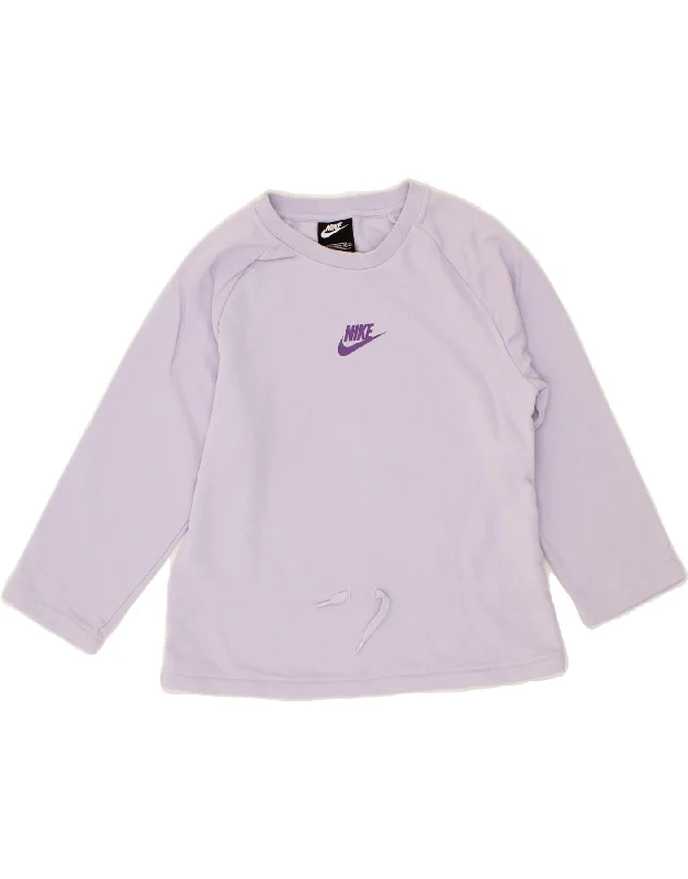 NIKE Girls Sweatshirt Jumper 12-13 Years Large Purple Cotton Hoodie with Embroidery Detailed Premium NIKE Girls Sweatshirt Jumper 12-13 Years Large Purple Cotton Hoodie with Embroidery Detailed Premium