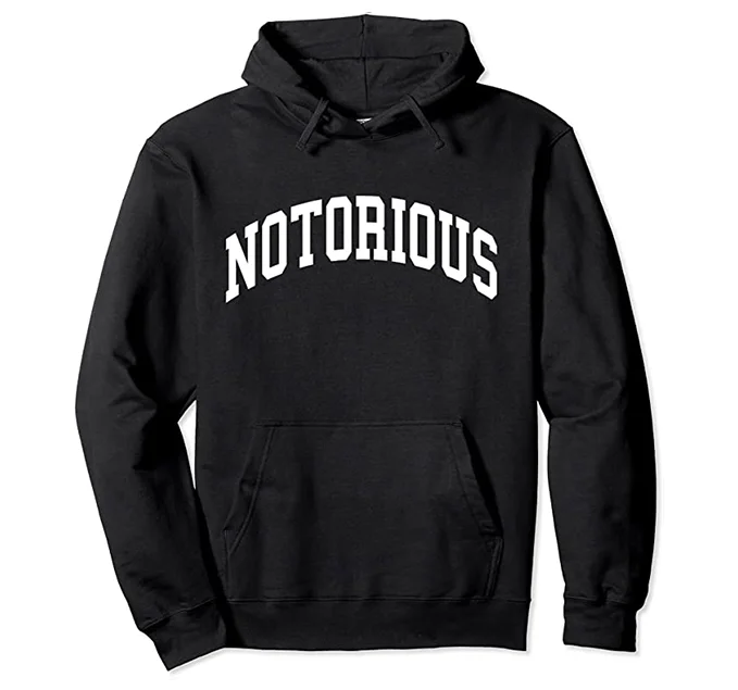 Notorious BIG Hoodie Hoodie with Exposed Zipper Edgy Industrial