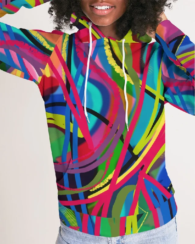 PARADISE IN COLOR Women's Hoodie Hoodie with Toggle Buttons Decorative Unique