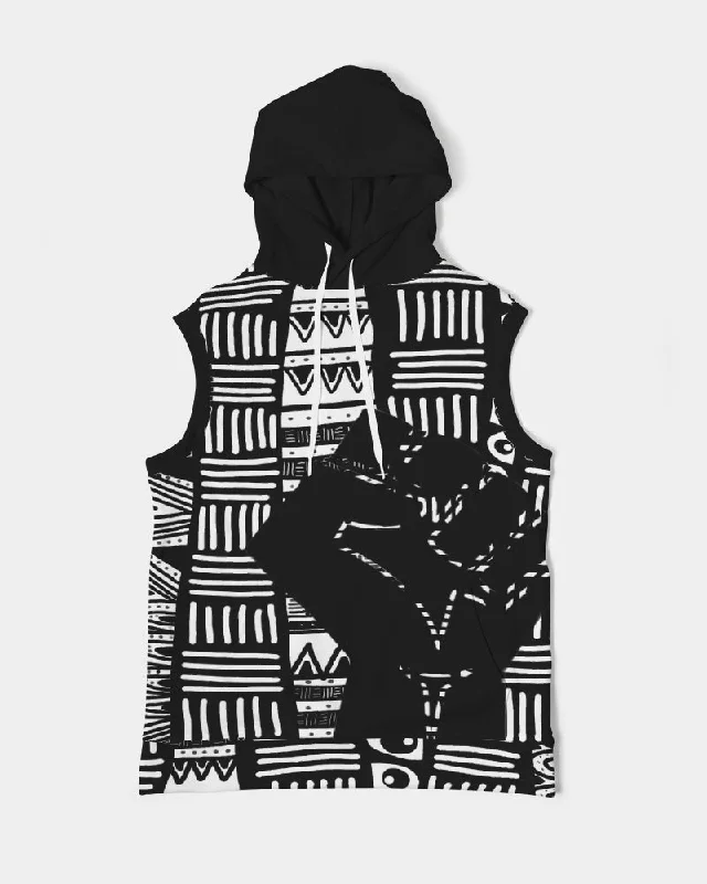 TO THE PEOPLE Men's/Unisex Sleeveless Hoodie Hoodie with Hem Contrast Bold Stylish