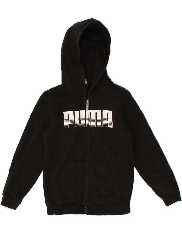 PUMA Boys Graphic Zip Hoodie Sweater 7-8 Years Small Black Cotton Hoodie with Batwing Sleeves Loose Dramatic PUMA Boys Graphic Zip Hoodie Sweater 7-8 Years Small Black Cotton Hoodie with Batwing Sleeves Loose Dramatic