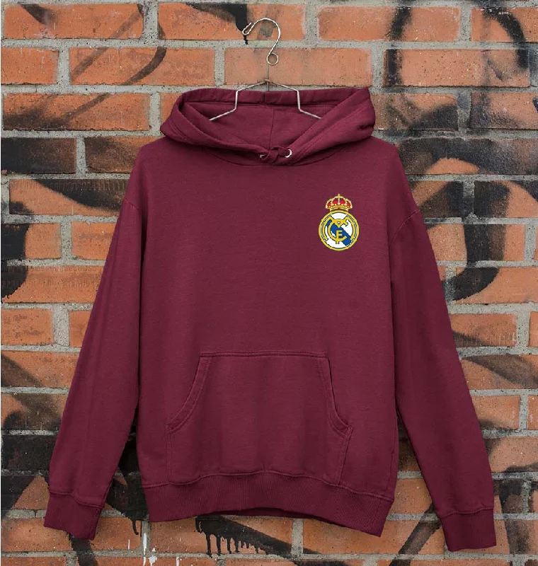 Real Madrid Logo Unisex Hoodie for Men/Women Hoodie with Strings Custom Fit Adjustable Real Madrid Logo Unisex Hoodie for Men/Women Hoodie with Strings Custom Fit Adjustable
