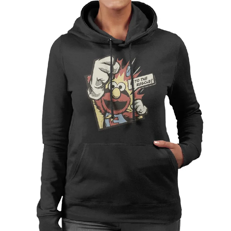 Sesame Street Elmo To The Rescue Women's Hooded Sweatshirt Hoodie with Half-Zip Sporty Casual Sesame Street Elmo To The Rescue Women's Hooded Sweatshirt Hoodie with Half-Zip Sporty Casual