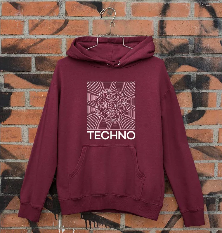 Techno Unisex Hoodie for Men/Women Hoodie with Embroidery Detailed Premium