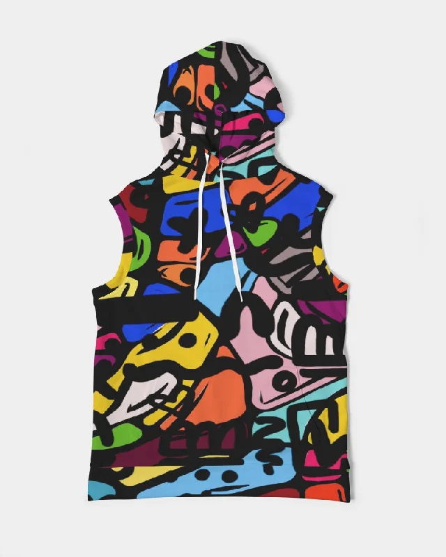 "THE ACTUAL FACTUALS" Men's/Unisex Premium Sleeveless Hoodie Hoodie with Print Artistic Unique "THE ACTUAL FACTUALS" Men's/Unisex Premium Sleeveless Hoodie Hoodie with Print Artistic Unique