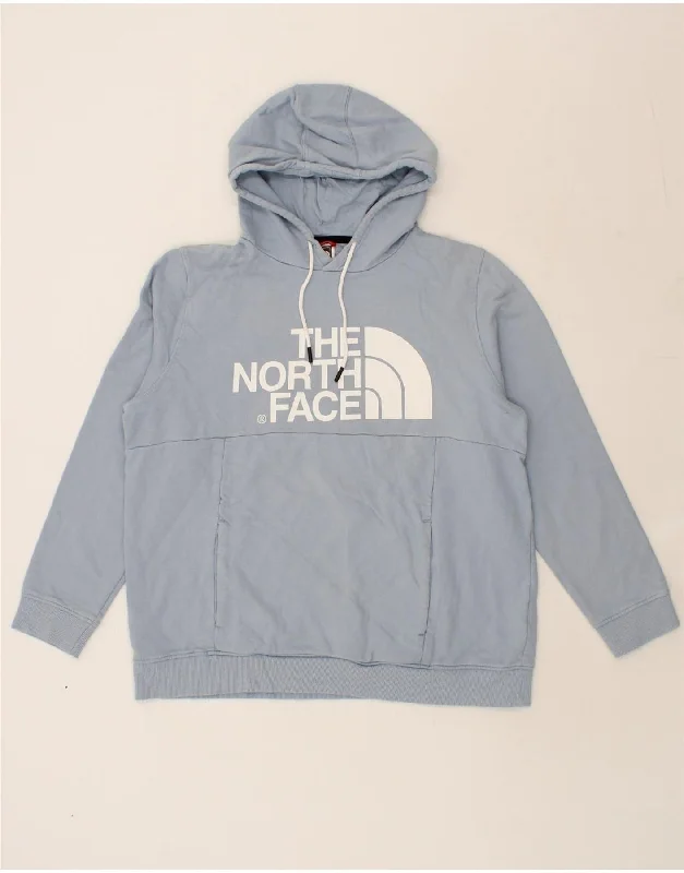 THE NORTH FACE Womens Graphic Oversized Hoodie Jumper UK 18 XL Blue Cotton Hoodie with Contrast Stitching Detailed Premium THE NORTH FACE Womens Graphic Oversized Hoodie Jumper UK 18 XL Blue Cotton Hoodie with Contrast Stitching Detailed Premium