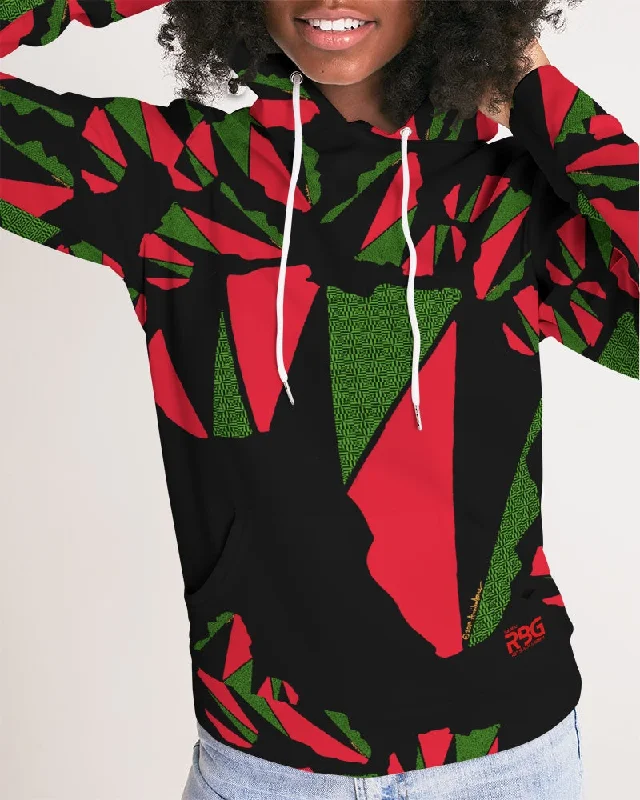 The REAL RBG: RED, BLACK, and GREEN Women's Hoodie Hoodie with Frayed Bohemian Relaxed The REAL RBG: RED, BLACK, and GREEN Women's Hoodie Hoodie with Frayed Bohemian Relaxed
