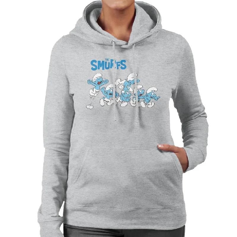 The Smurfs All Excited Women's Hooded Sweatshirt Hoodie with Strings Custom Fit Adjustable The Smurfs All Excited Women's Hooded Sweatshirt Hoodie with Strings Custom Fit Adjustable