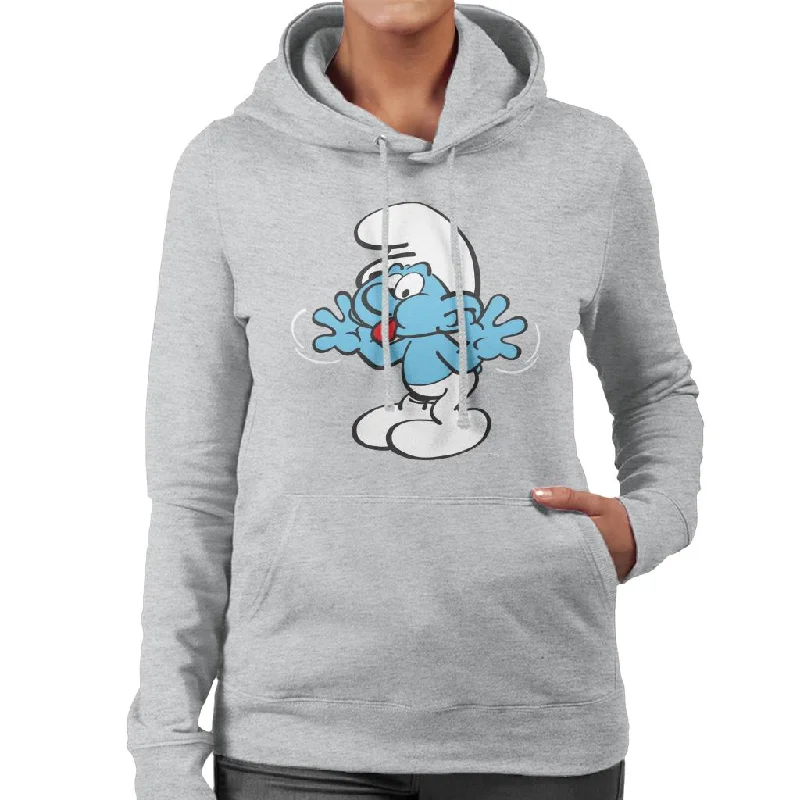 The Smurfs Blowing Raspberries Women's Hooded Sweatshirt Hoodie Jacket Zipper Layering The Smurfs Blowing Raspberries Women's Hooded Sweatshirt Hoodie Jacket Zipper Layering