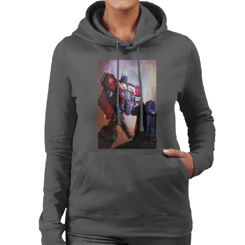 Transformers Optimus Prime Nebula Women's Hooded Sweatshirt Hoodie with Oversized Fit Loose Comfortable Transformers Optimus Prime Nebula Women's Hooded Sweatshirt Hoodie with Oversized Fit Loose Comfortable