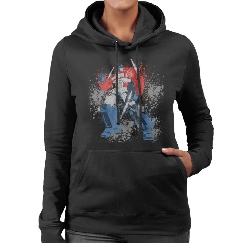 Transformers Optimus Prime Splatter Women's Hooded Sweatshirt Hoodie with Illustration Artistic Creative Transformers Optimus Prime Splatter Women's Hooded Sweatshirt Hoodie with Illustration Artistic Creative