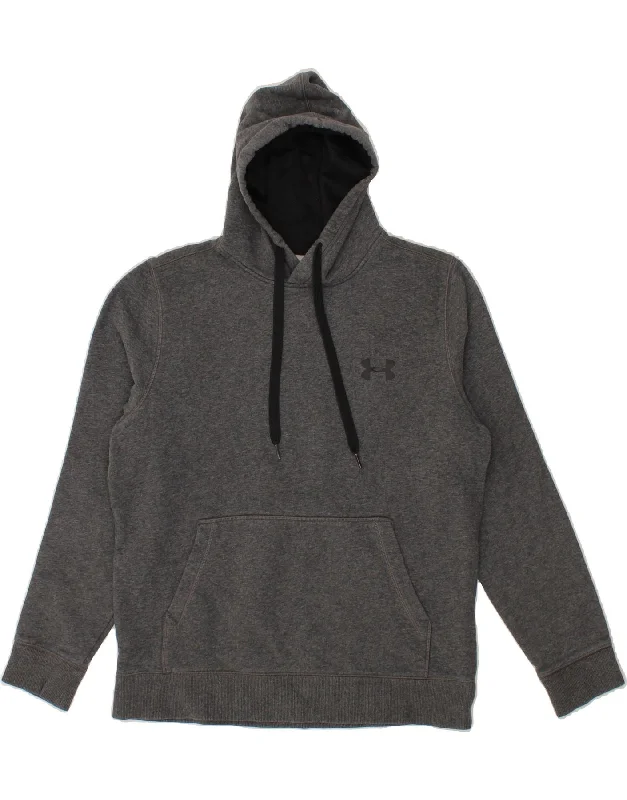 UNDER ARMOUR Mens Cold Gear Hoodie Jumper Medium Grey Cotton Hoodie with Ribbed Neckline Snug Warm UNDER ARMOUR Mens Cold Gear Hoodie Jumper Medium Grey Cotton Hoodie with Ribbed Neckline Snug Warm