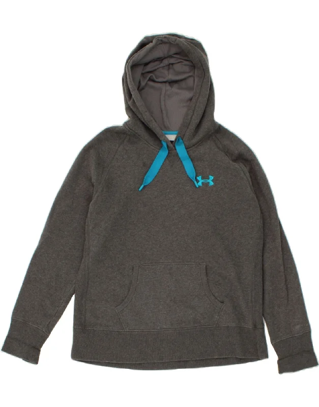 UNDER ARMOUR Mens Hoodie Jumper Large Grey Cotton Hoodie with Slit Hem Functional Movement UNDER ARMOUR Mens Hoodie Jumper Large Grey Cotton Hoodie with Slit Hem Functional Movement