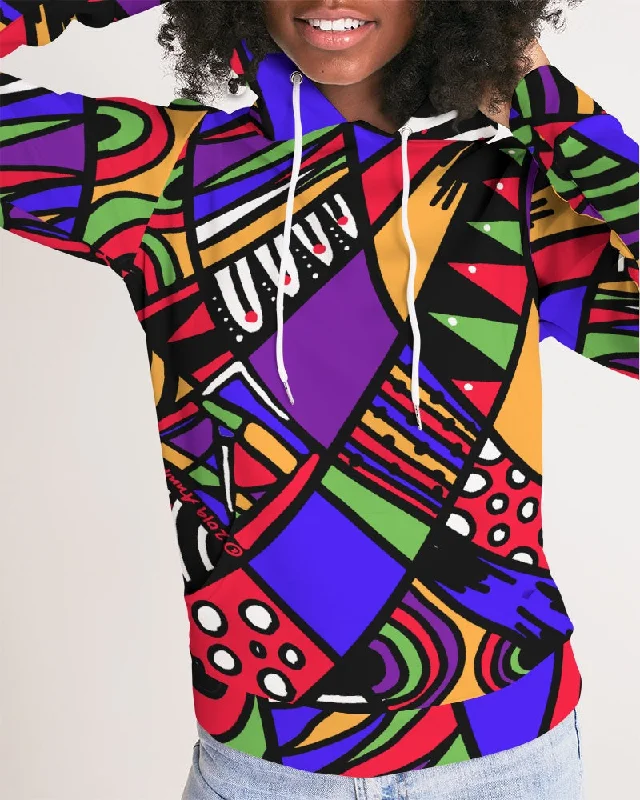 UNCUT Women's Hoodie Hoodie with Mock Neck Collared Structured