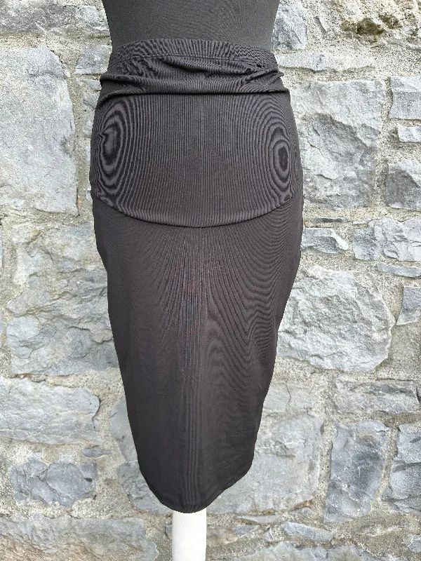 Black maternity skirt uk 6-8 silk skirt lustrous