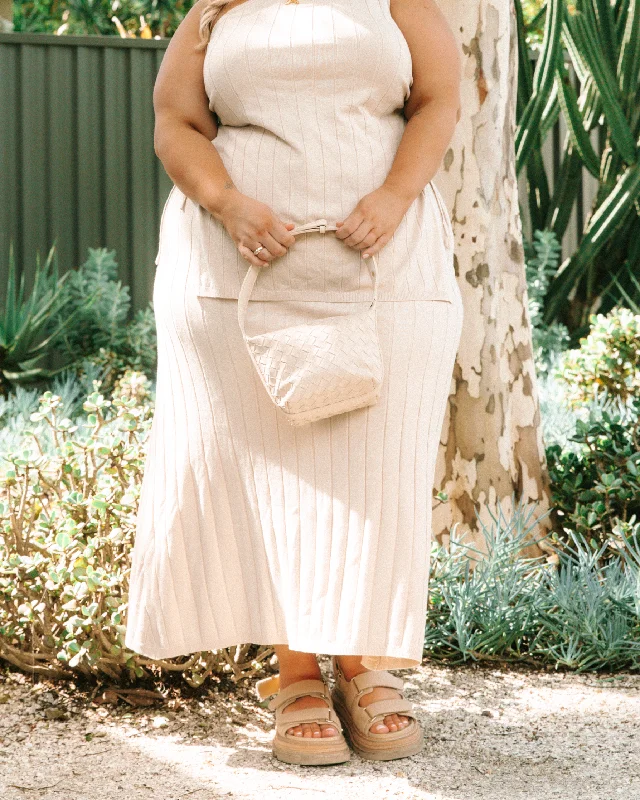 Parker Maxi Skirt | Beige chiffon skirt lightweight