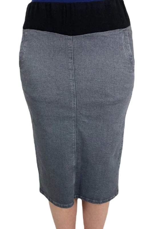 Plus Maternity Denim Skirt Style 202-TR4D velvet skirt sumptuous