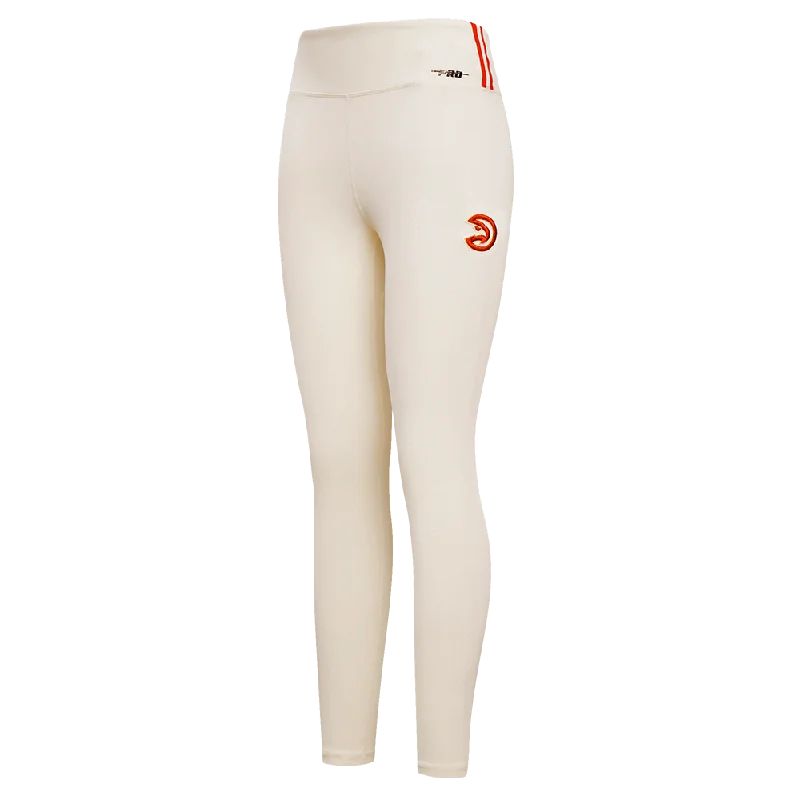 NBA ATLANTA HAWKS RETRO CLASSIC WOMEN'S JERSEY LEGGING (EGGSHELL) Elegant Casual Fit Leggings NBA ATLANTA HAWKS RETRO CLASSIC WOMEN'S JERSEY LEGGING (EGGSHELL) Elegant Casual Fit Leggings