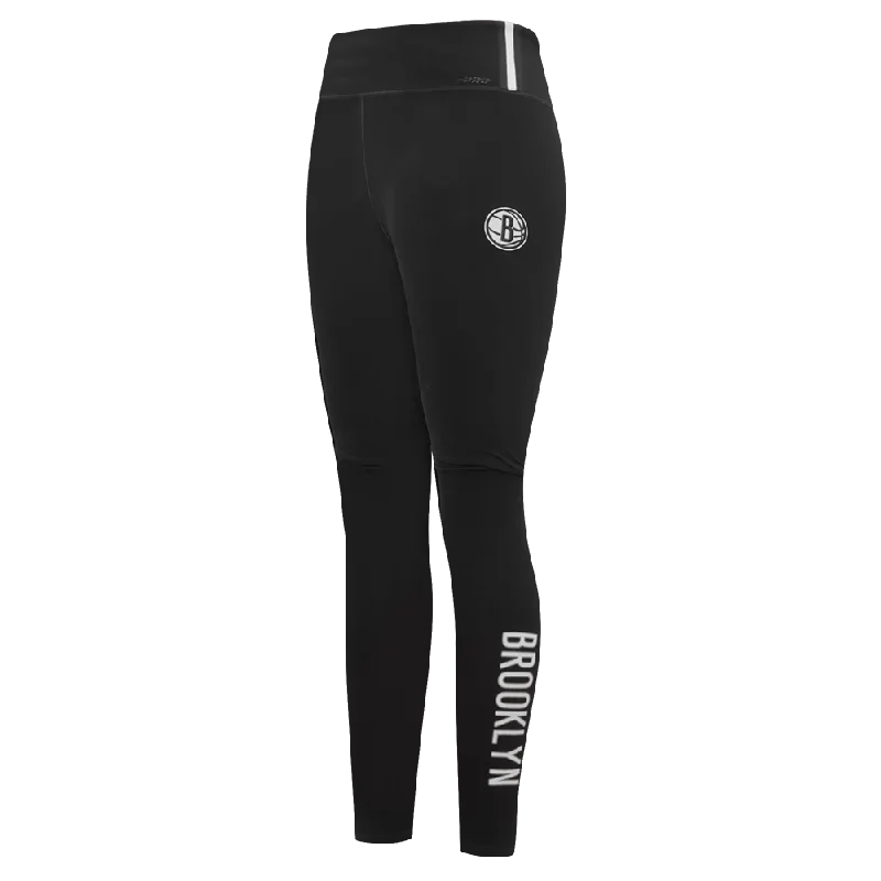 NBA BROOKLYN NETS CLASSIC WOMEN'S JERSEY LEGGING (BLACK) Trendy High-Waist Tummy Control Leggings NBA BROOKLYN NETS CLASSIC WOMEN'S JERSEY LEGGING (BLACK) Trendy High-Waist Tummy Control Leggings