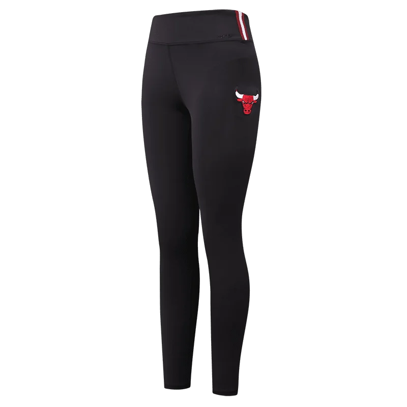 NBA CHICAGO BULLS CLASSIC WOMEN'S LUX LEGGING (BLACK) Fashionable Ribbed Knit Leggings NBA CHICAGO BULLS CLASSIC WOMEN'S LUX LEGGING (BLACK) Fashionable Ribbed Knit Leggings