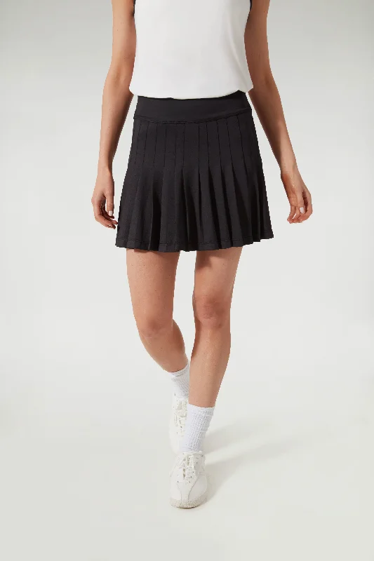 Black and White 15 Inch Williams Tennis Skirt breathable skirt fabric