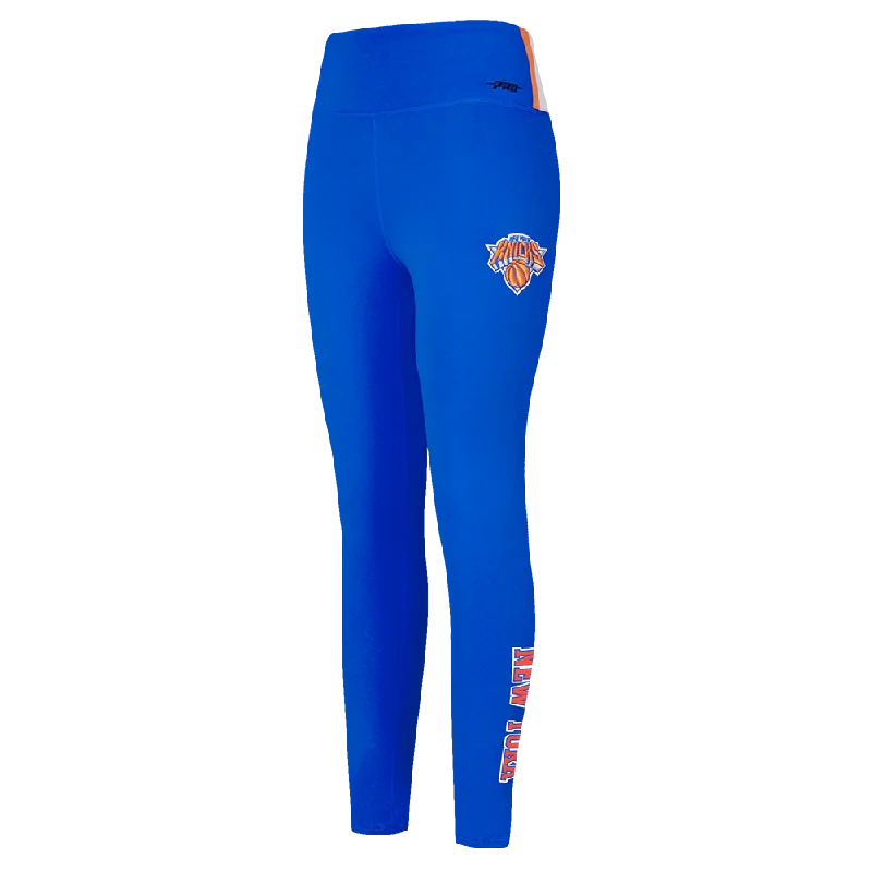 NBA NEW YORK KNICKS CLASSIC WOMEN'S JERSEY LEGGING (ROYAL BLUE) Trendy Leather-Look Workout Leggings NBA NEW YORK KNICKS CLASSIC WOMEN'S JERSEY LEGGING (ROYAL BLUE) Trendy Leather-Look Workout Leggings