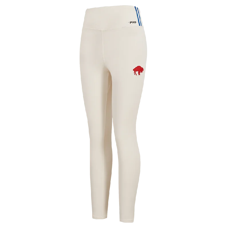 NFL BUFFALO BILLS RETRO CLASSIC WOMEN'S JERSEY LEGGING (EGGSHELL) Trendy Seamless Fit Leggings NFL BUFFALO BILLS RETRO CLASSIC WOMEN'S JERSEY LEGGING (EGGSHELL) Trendy Seamless Fit Leggings