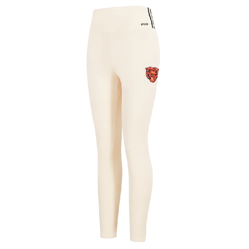 NFL CHICAGO BEARS RETRO CLASSIC WOMEN'S JERSEY LEGGING (EGGSHELL) Stylish High-Waisted Leggings NFL CHICAGO BEARS RETRO CLASSIC WOMEN'S JERSEY LEGGING (EGGSHELL) Stylish High-Waisted Leggings