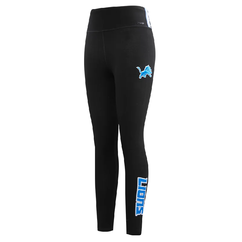 NFL DETROIT LIONS CLASSIC WOMEN'S JERSEY LEGGING (BLACK) Comfortable Slip-On Leggings NFL DETROIT LIONS CLASSIC WOMEN'S JERSEY LEGGING (BLACK) Comfortable Slip-On Leggings
