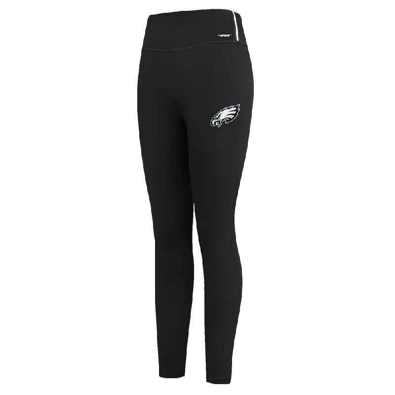 NFL PHILADELPHIA EAGLES SCRIPT TAIL WOMEN'S HW JERSEY LEGGING (BLACK) Cozy Sweat-Wicking Leggings NFL PHILADELPHIA EAGLES SCRIPT TAIL WOMEN'S HW JERSEY LEGGING (BLACK) Cozy Sweat-Wicking Leggings