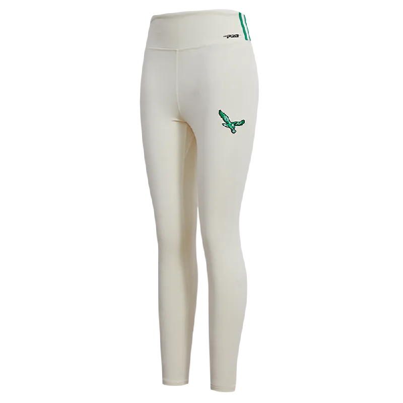 NFL PHILADELPHIA EAGLES RETRO CLASSIC WOMEN'S JERSEY LEGGING (EGGSHELL) Stylish Athletic Wear Leggings NFL PHILADELPHIA EAGLES RETRO CLASSIC WOMEN'S JERSEY LEGGING (EGGSHELL) Stylish Athletic Wear Leggings