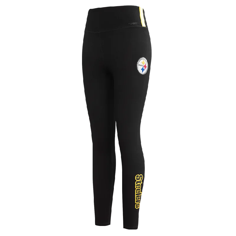 NFL PITTSBURGH STEELERS CLASSIC WOMEN'S JERSEY LEGGING (BLACK) Comfortable Tummy Shaping Leggings NFL PITTSBURGH STEELERS CLASSIC WOMEN'S JERSEY LEGGING (BLACK) Comfortable Tummy Shaping Leggings