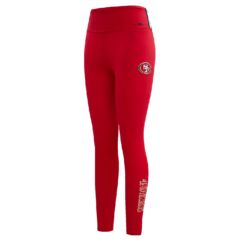 NFL SAN FRANCISCO 49ERS CLASSIC JERSEY LEGGING (RED) Fashionable High-Rise Workout Leggings NFL SAN FRANCISCO 49ERS CLASSIC JERSEY LEGGING (RED) Fashionable High-Rise Workout Leggings