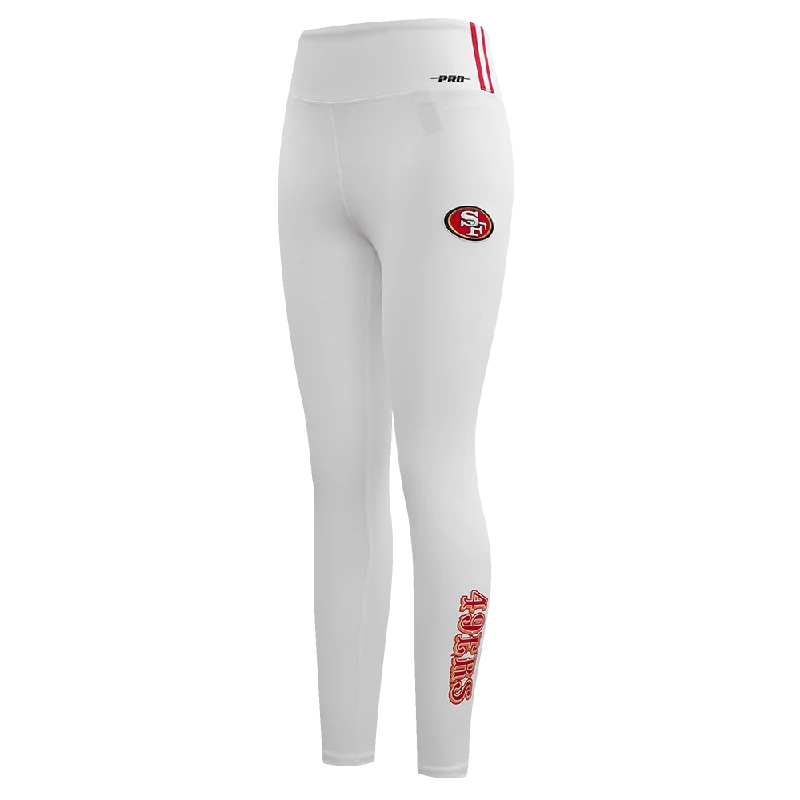 NFL SAN FRANCISCO 49ERS CLASSIC JERSEY LEGGING (WHITE) Cozy Bootcut Leggings